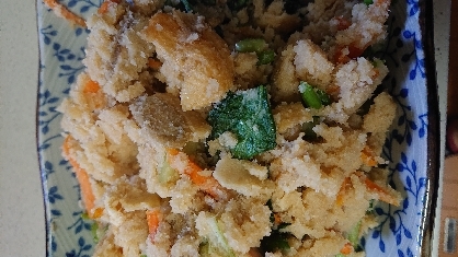 ちょっと甘めで栄養満点で美味しく出来ました。
ちなみに家のお婆ちゃんの味はベーコンと玉ねぎ入りのおからでした。いろんな家の味があり検索して作るのが楽しいです。