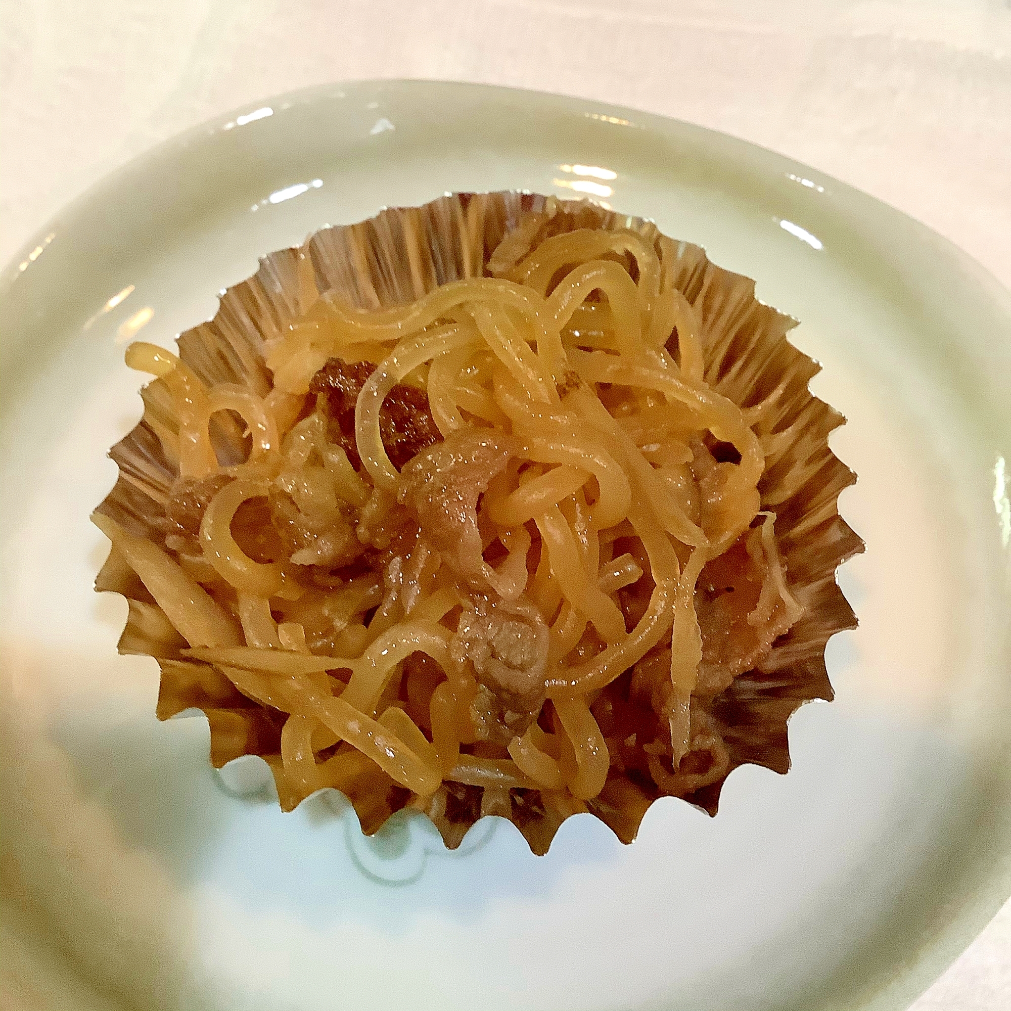 お弁当にぴったり！しらたきと牛肉のすき焼き風