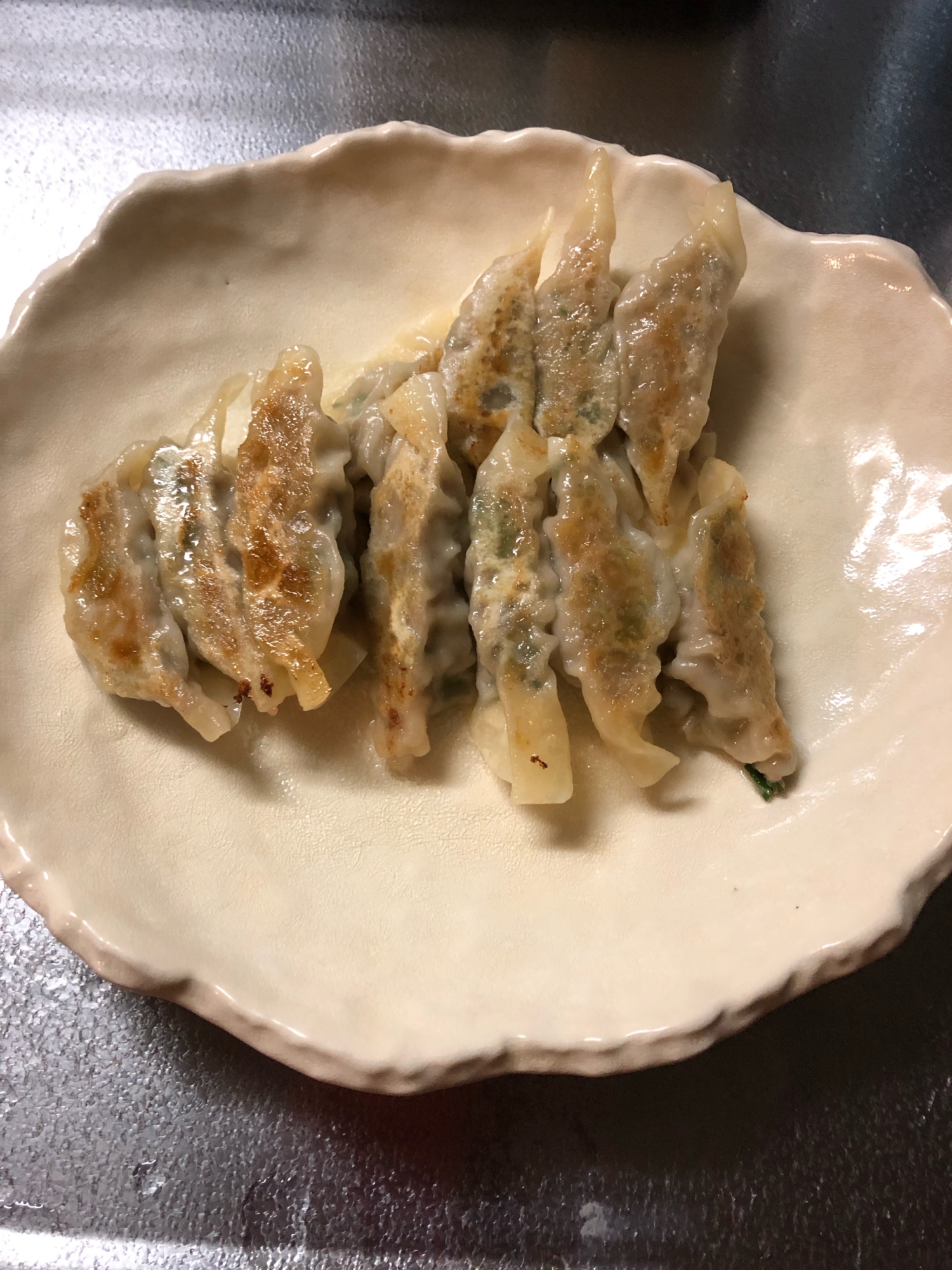 玉ねぎと水菜のシャキシャキ餃子