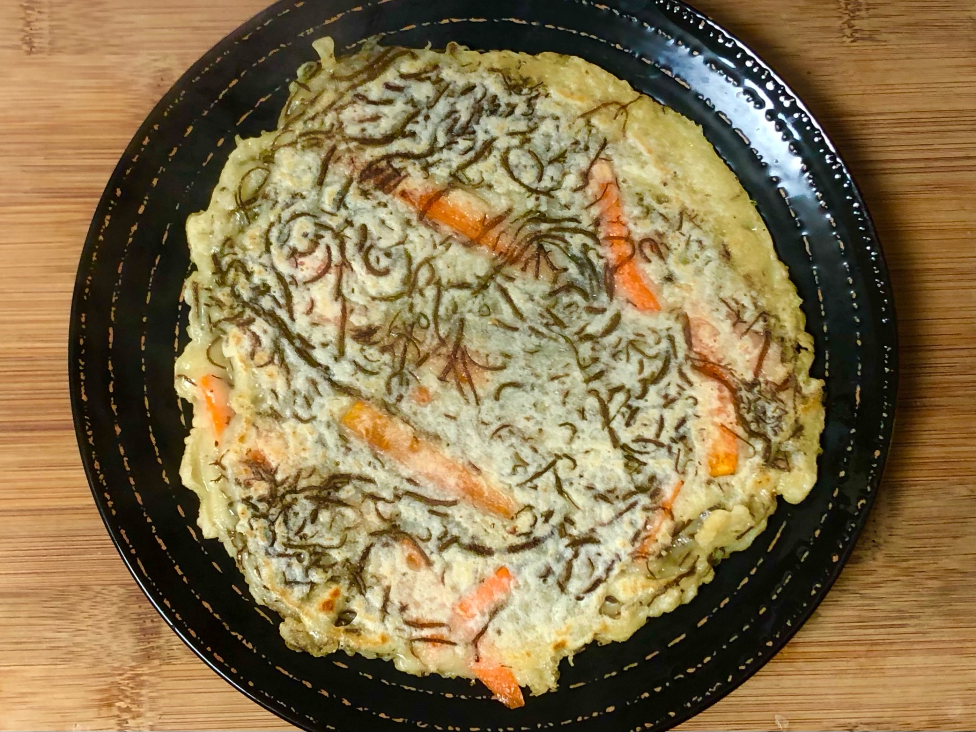モチモチもずくのチヂミ風