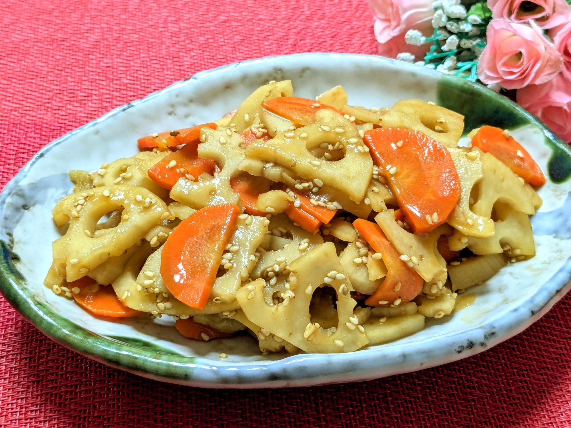 お弁当にも♡人参と蓮根のきんぴら