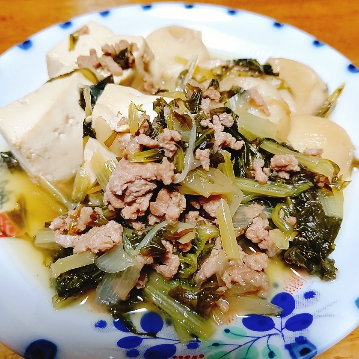 ささっと夕飯 簡単挽き肉豆腐 レシピ 作り方 By Kの妻 楽天レシピ