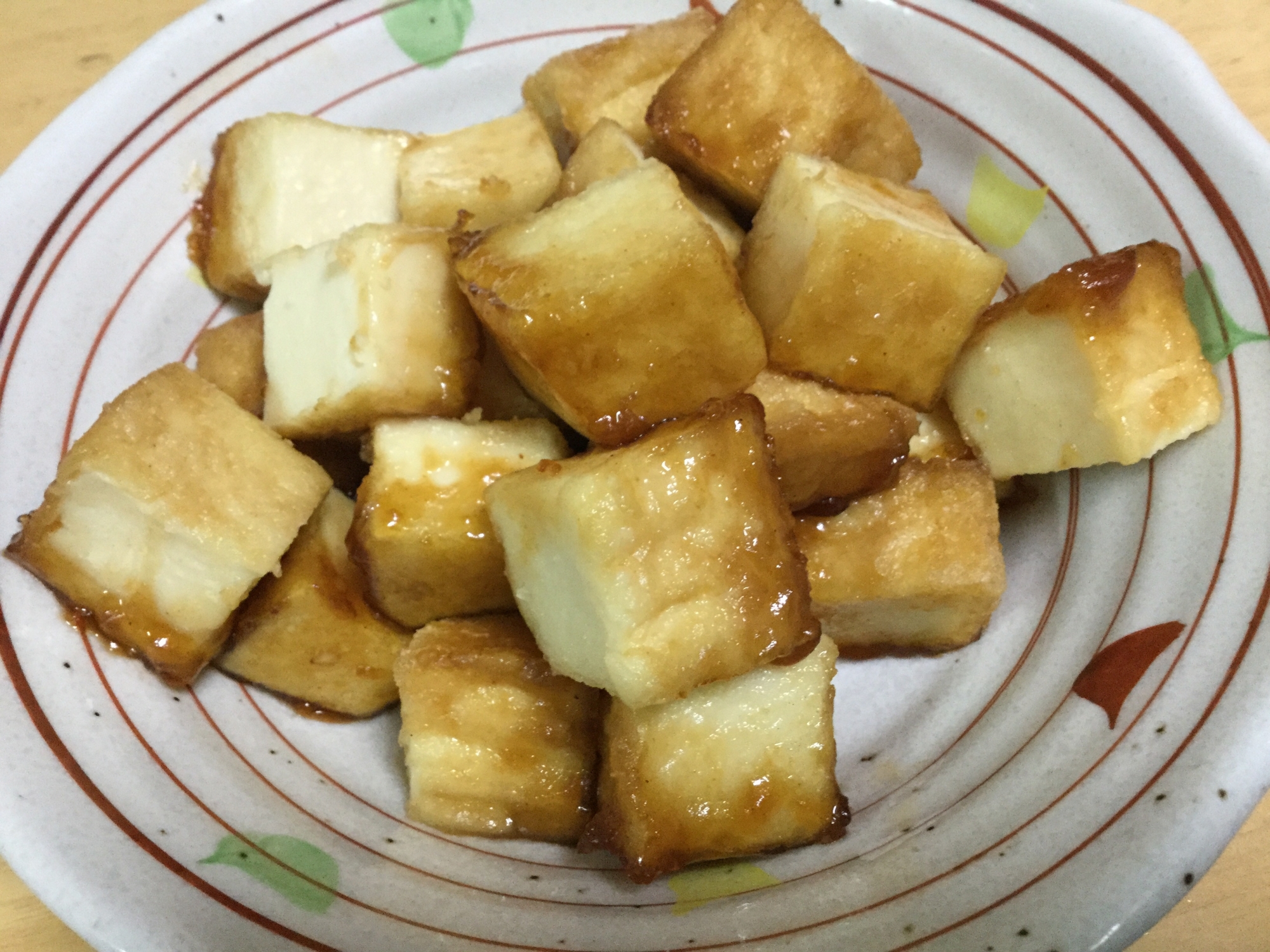 厚揚げの焼肉サイコロステーキ♡