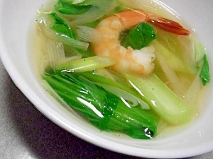 とろ り 粉寒天入りチンゲンサイとエビのスープ レシピ 作り方 By すぴかか 楽天レシピ とろ り 粉寒天入りチンゲンサイとエビのスープ レシピ 作り方 By すぴかか 楽天レシピ