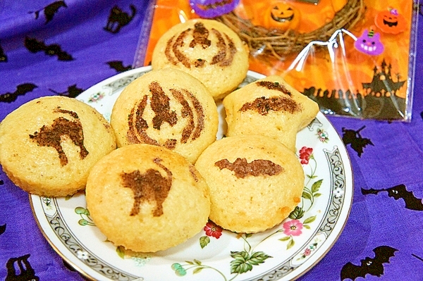 ステンシルシートdeハロウィンカップケーキ★