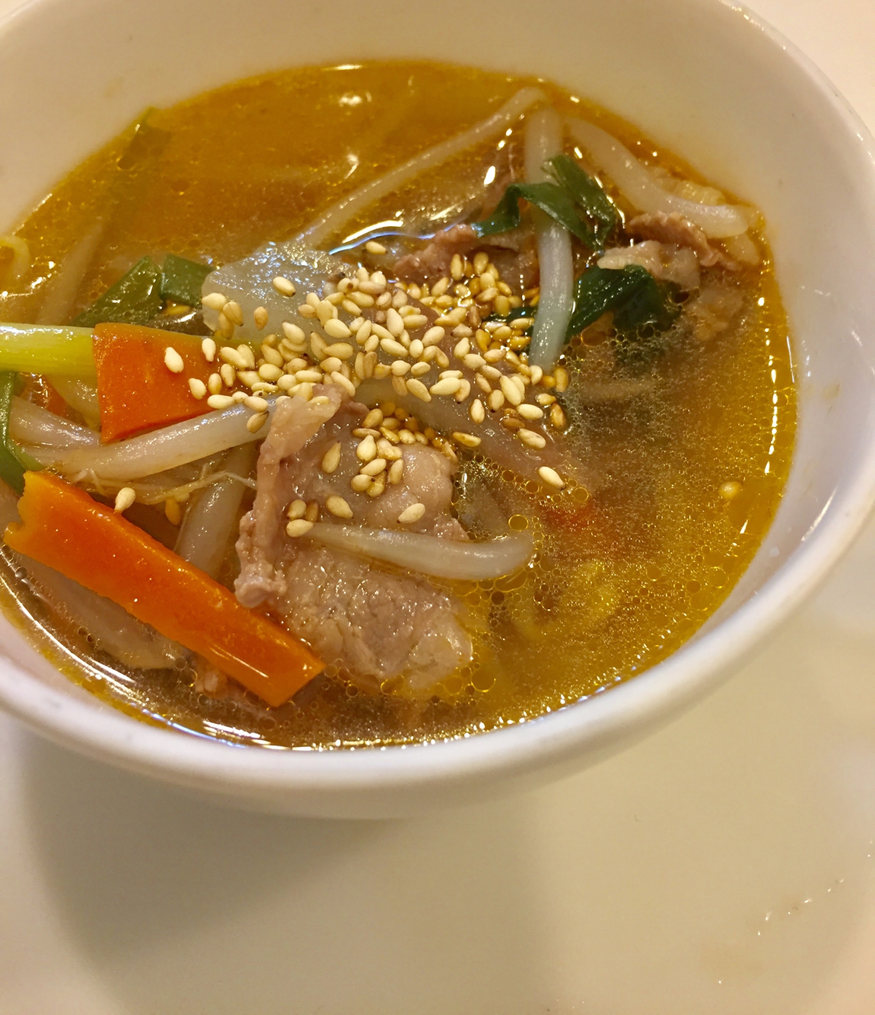ピリ辛でおいしい韓国風牛肉スープ レシピ 作り方 By ふみこ 楽天レシピ