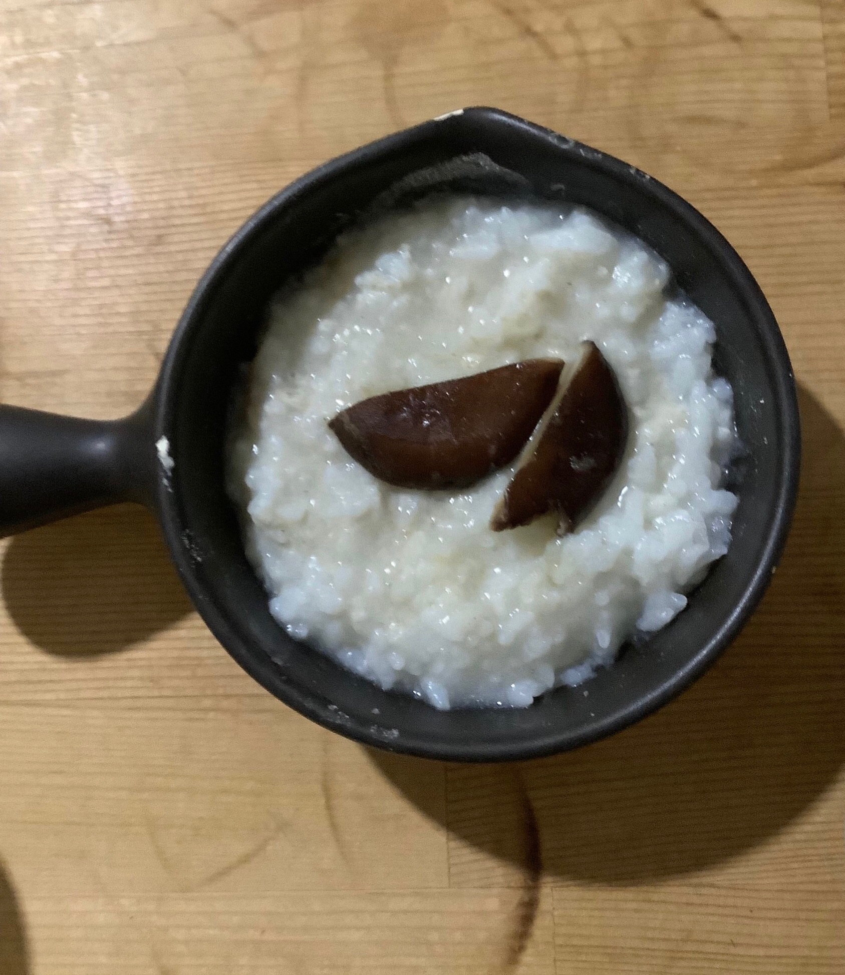 椎茸蕎麦粉入りおかゆ♪