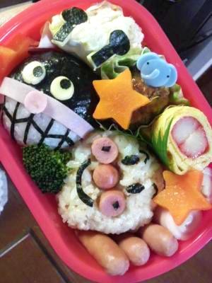 キャラ弁☆バイキンマン＆アンパンマン弁当