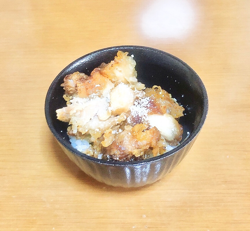 簡単⭐余った唐揚げでミニ唐揚げ丼