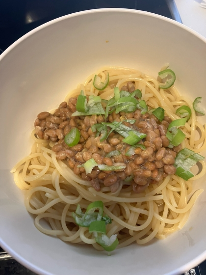 納豆チーズパスタ