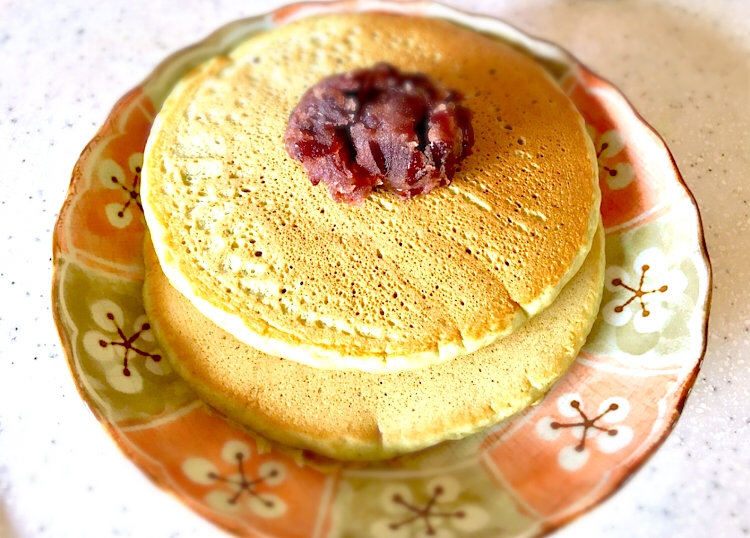 卵、乳なし炭酸水で【抹茶ホットケーキ】