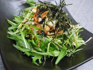 水菜と豆腐のシンプルサラダ