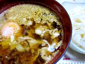 ♪素麺でゴマ肉つけ麺♪