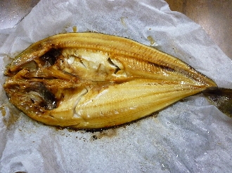 ホッケ開きの醤油焼