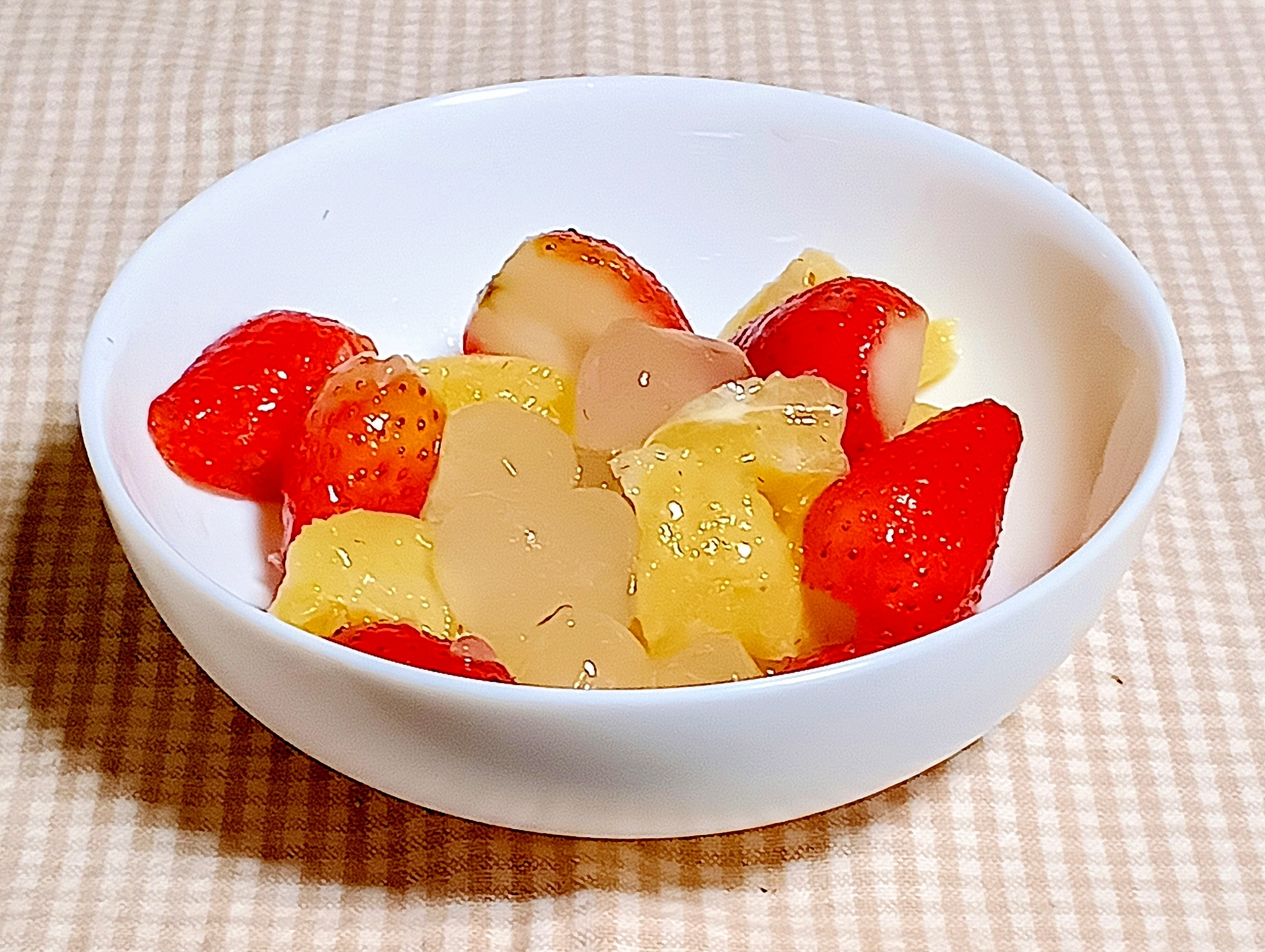 超絶簡単❤わらび餅のフルーツサラダ