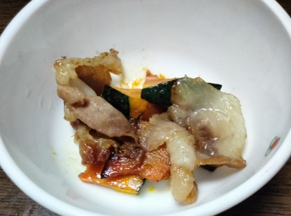 牛肉とかぼちゃの甘辛炒め