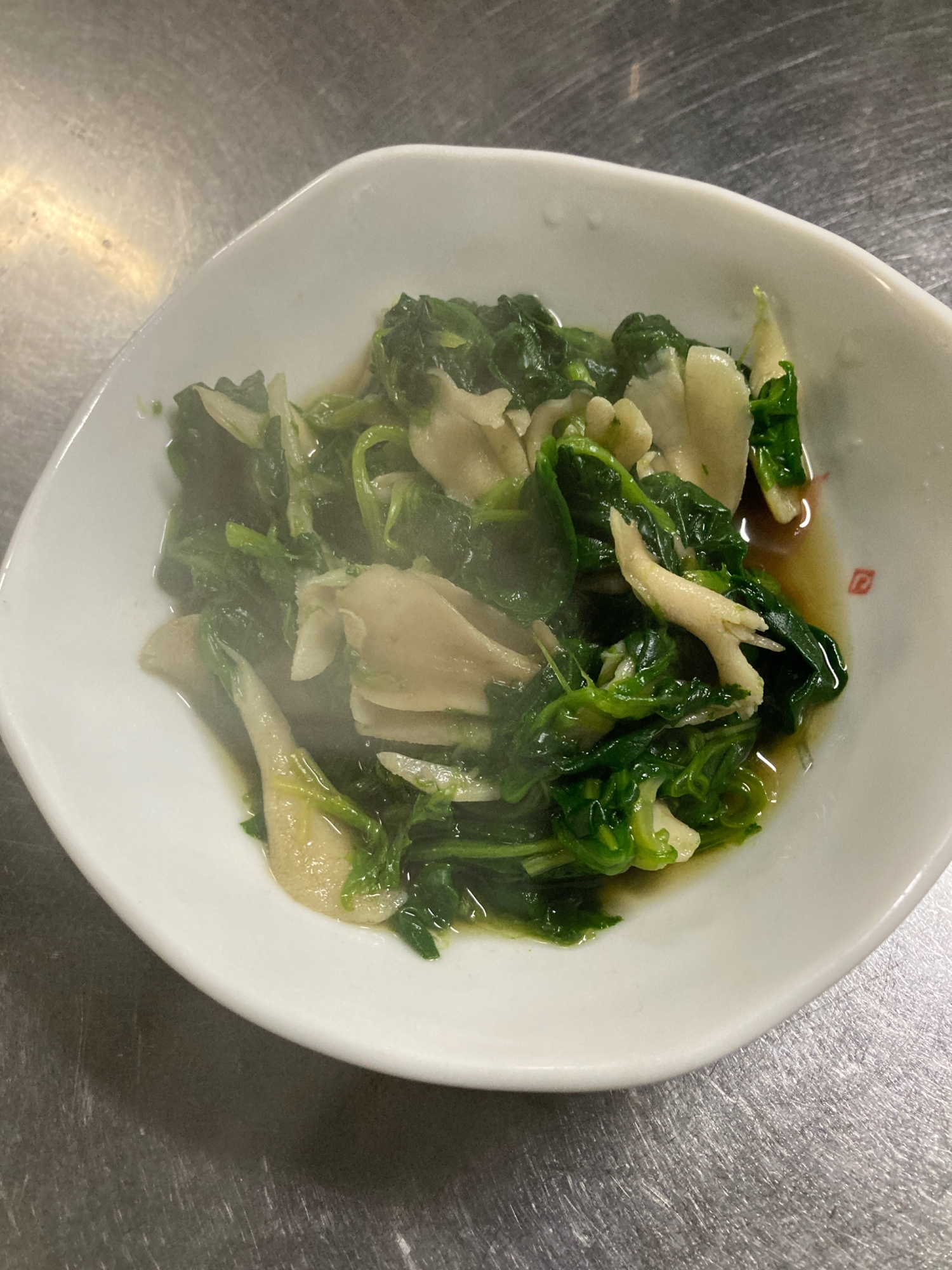 ほうれん草と舞茸の煮浸し
