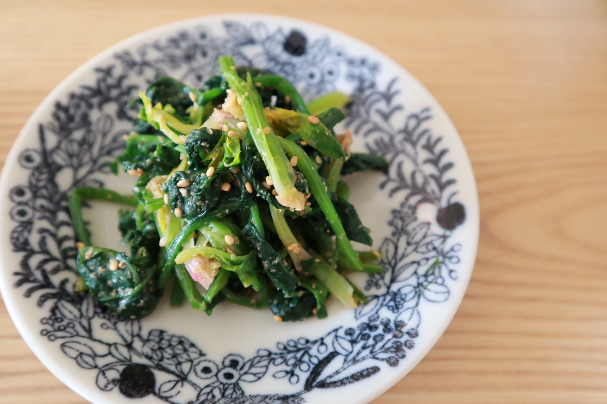 胡麻が香るほうれん草の胡麻和え⚘⚘⚘