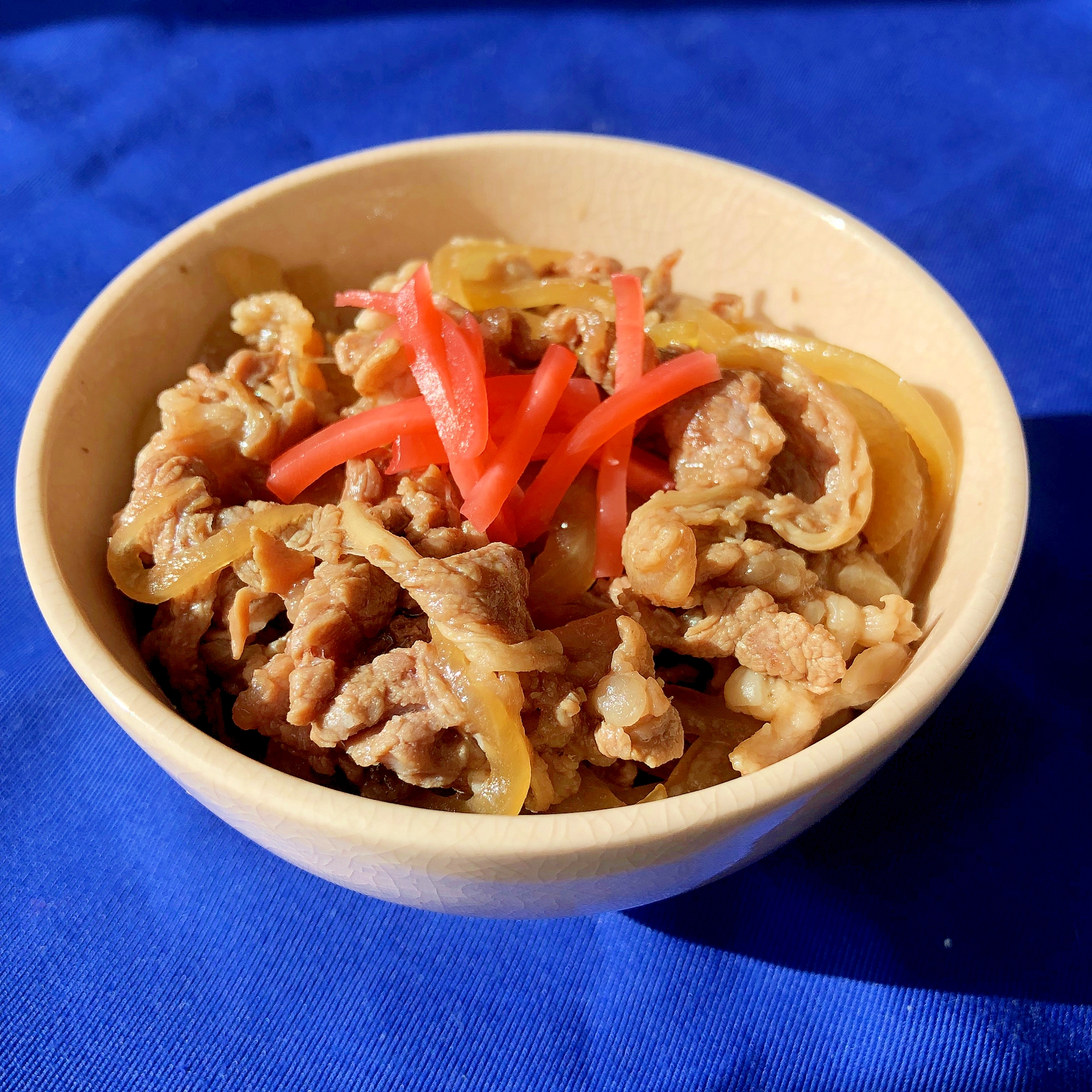 今日は牛丼にしよう！