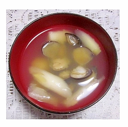 しじみと長ネギの味噌汁