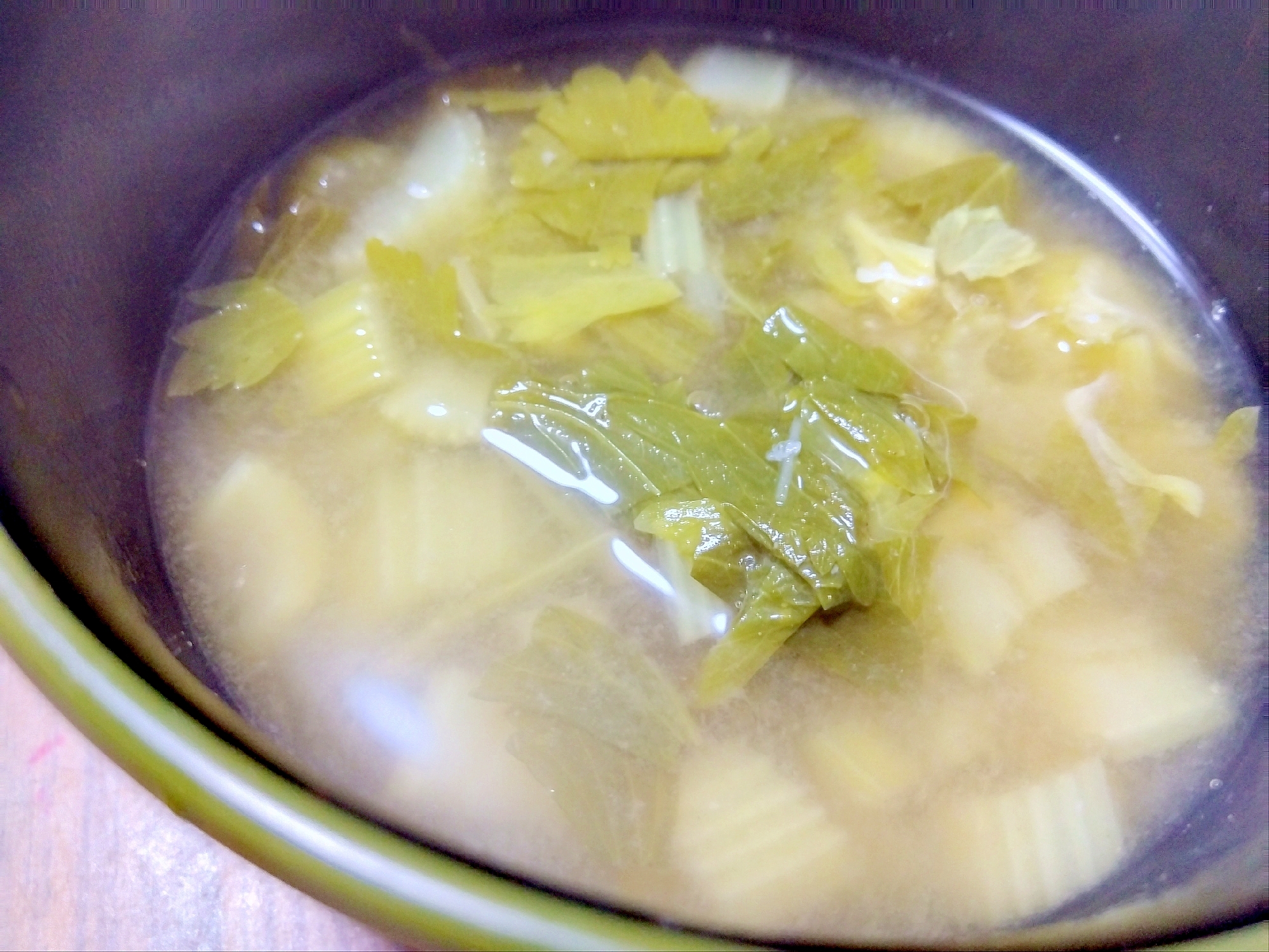 セロリだけ味噌汁