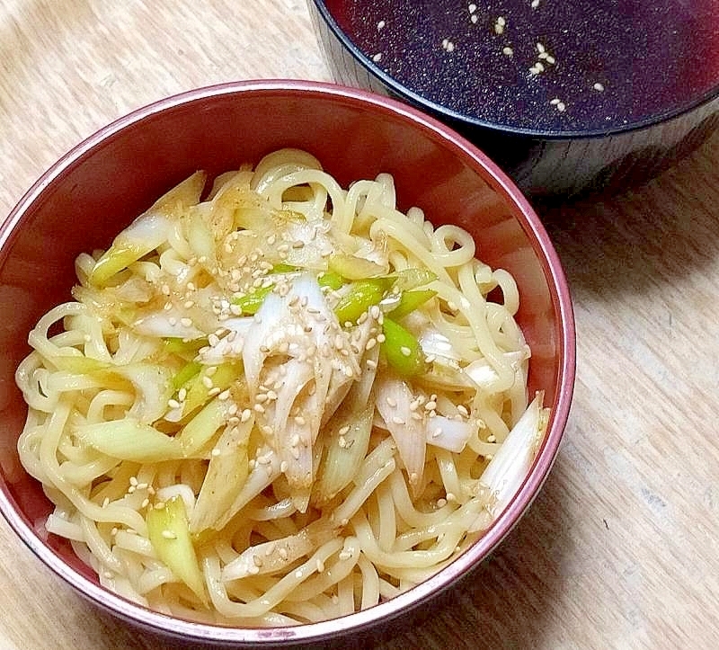 長ねぎのナムル乗せつけ麺