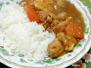 圧力鍋で鶏もも肉のカレー