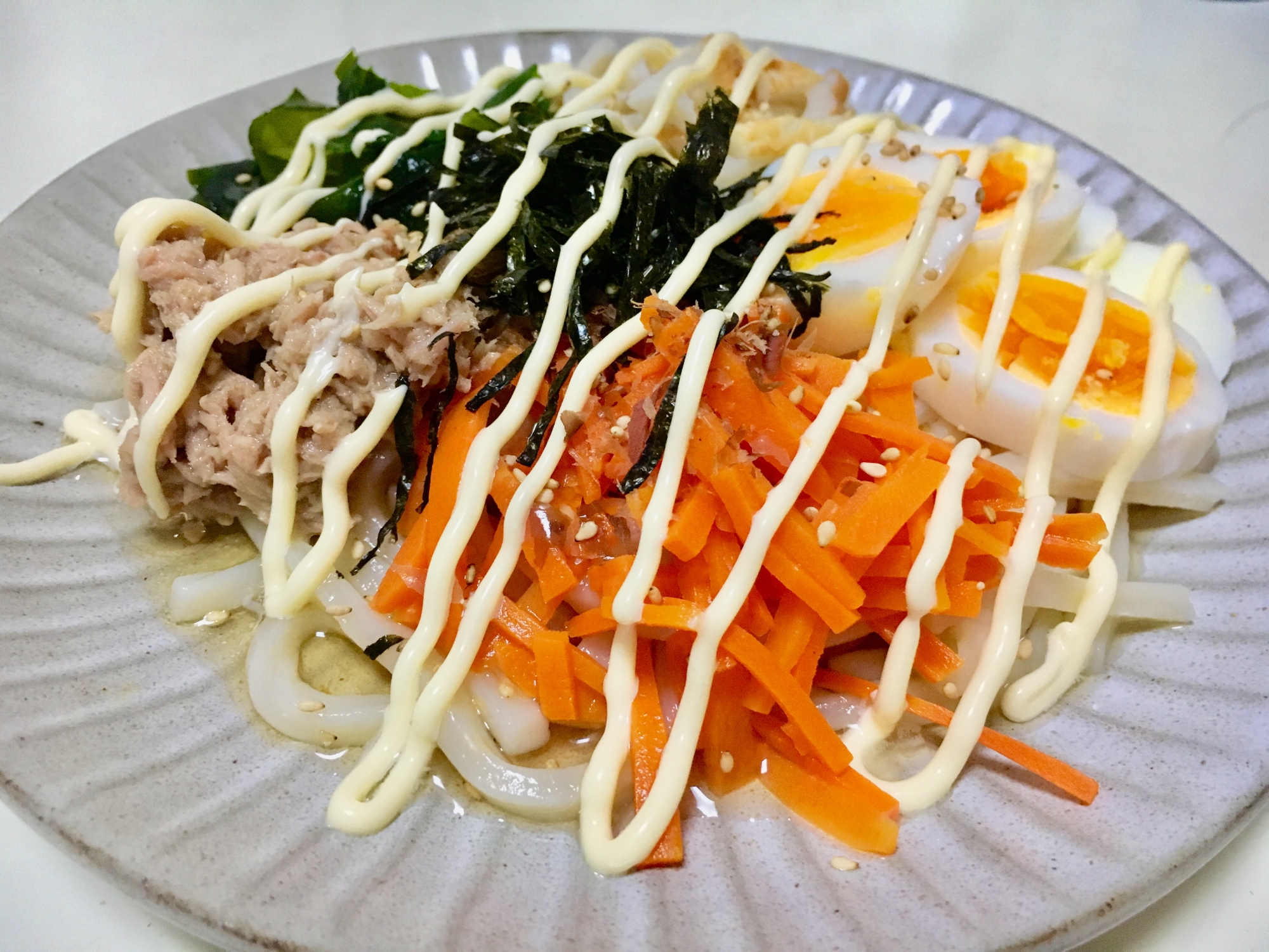 簡単サラダうどん