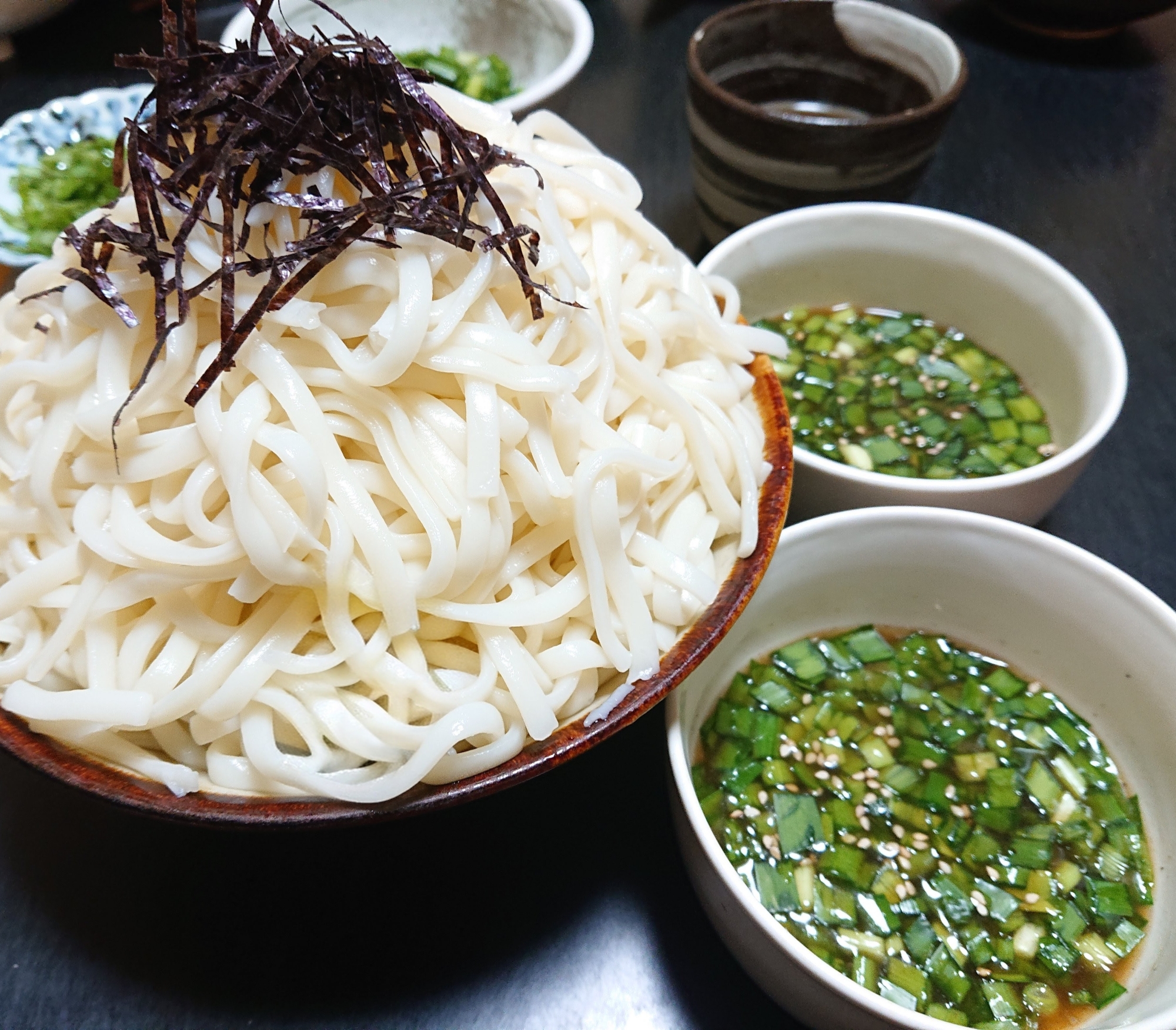 ニラ漬け稲庭風うどん
