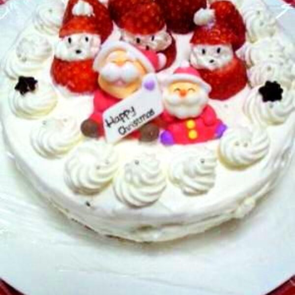 サンタさんも一緒にクリスマスケーキ レシピ 作り方 By おたくちゃん 楽天レシピ サンタさんも一緒にクリスマスケーキ レシピ 作り方 By おたくちゃん 楽天レシピ