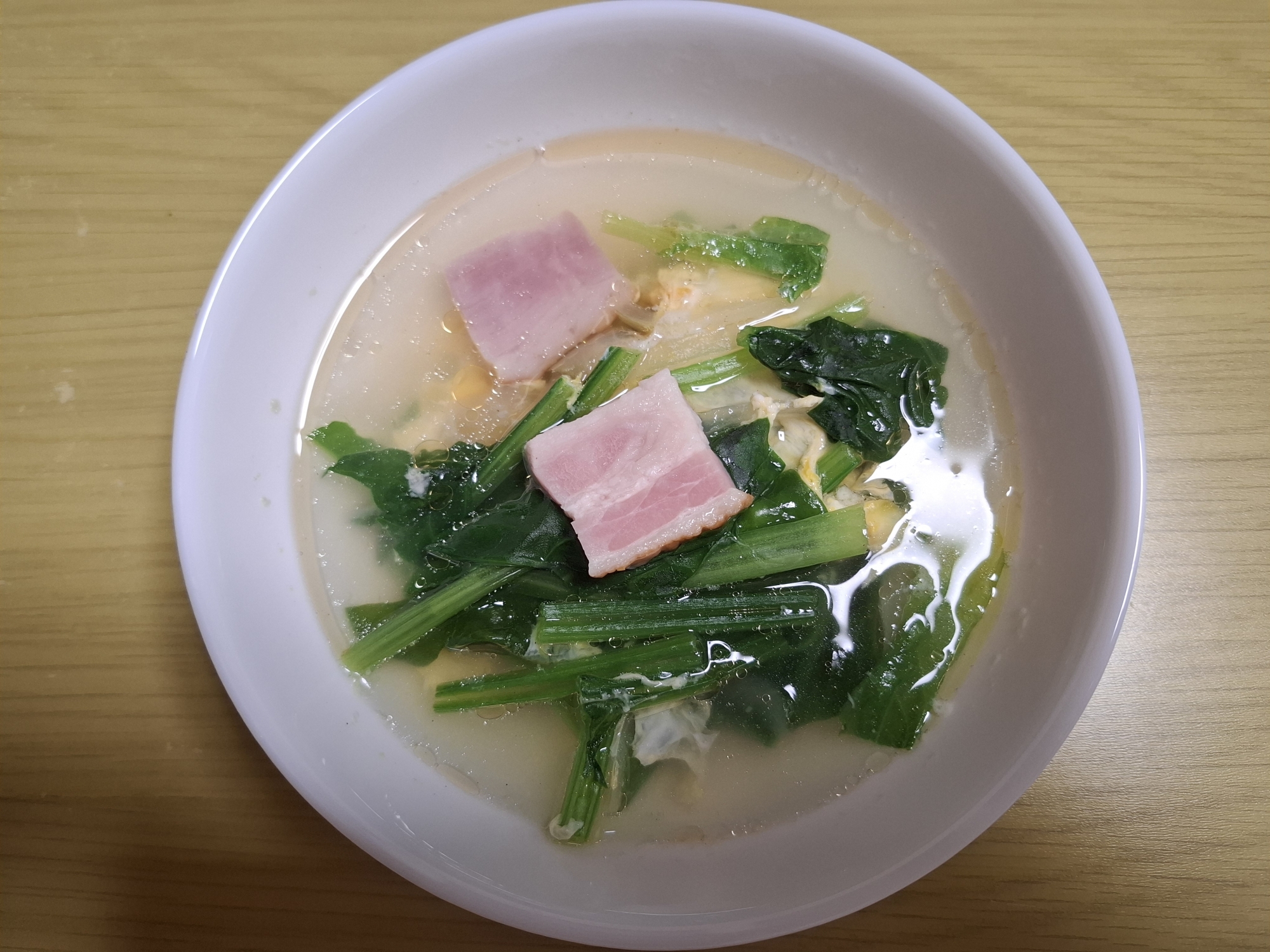 ほうれん草の卵スープ
