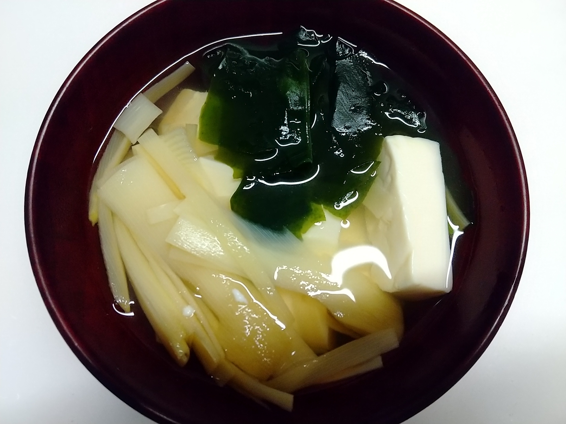 たけのこと豆腐のおすまし