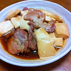 豚バラ豆腐の甘辛煮