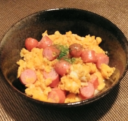 ★ウィンナーと卵のテリマヨ炒め★