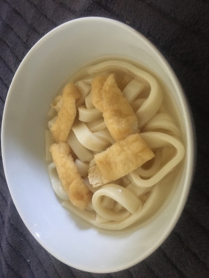 甘めのうどんあげ入りきしめんうどん