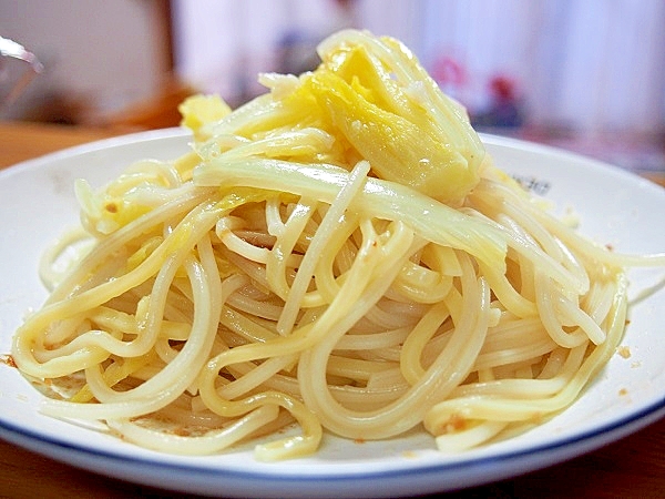 白菜のパスタ