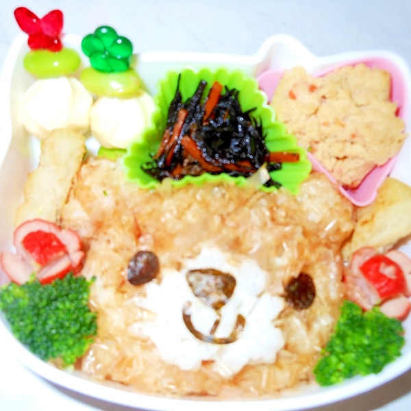 かつお節でふわふわクマちゃん キャラ弁当 レシピ 作り方 By さぁー27 楽天レシピ かつお節でふわふわクマちゃん キャラ弁当 レシピ 作り方 By さぁー27 楽天レシピ