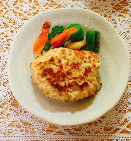 離乳食後期完了期♫鶏ひき肉と豆腐のつくね焼き