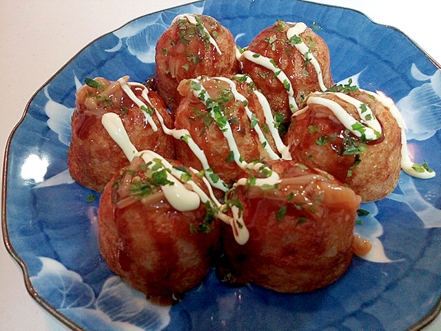 なめたけと青のりのたこ焼き レシピ 作り方 By ぷ みぃまま 楽天レシピ なめたけと青のりのたこ焼き レシピ 作り方 By ぷ みぃまま 楽天レシピ