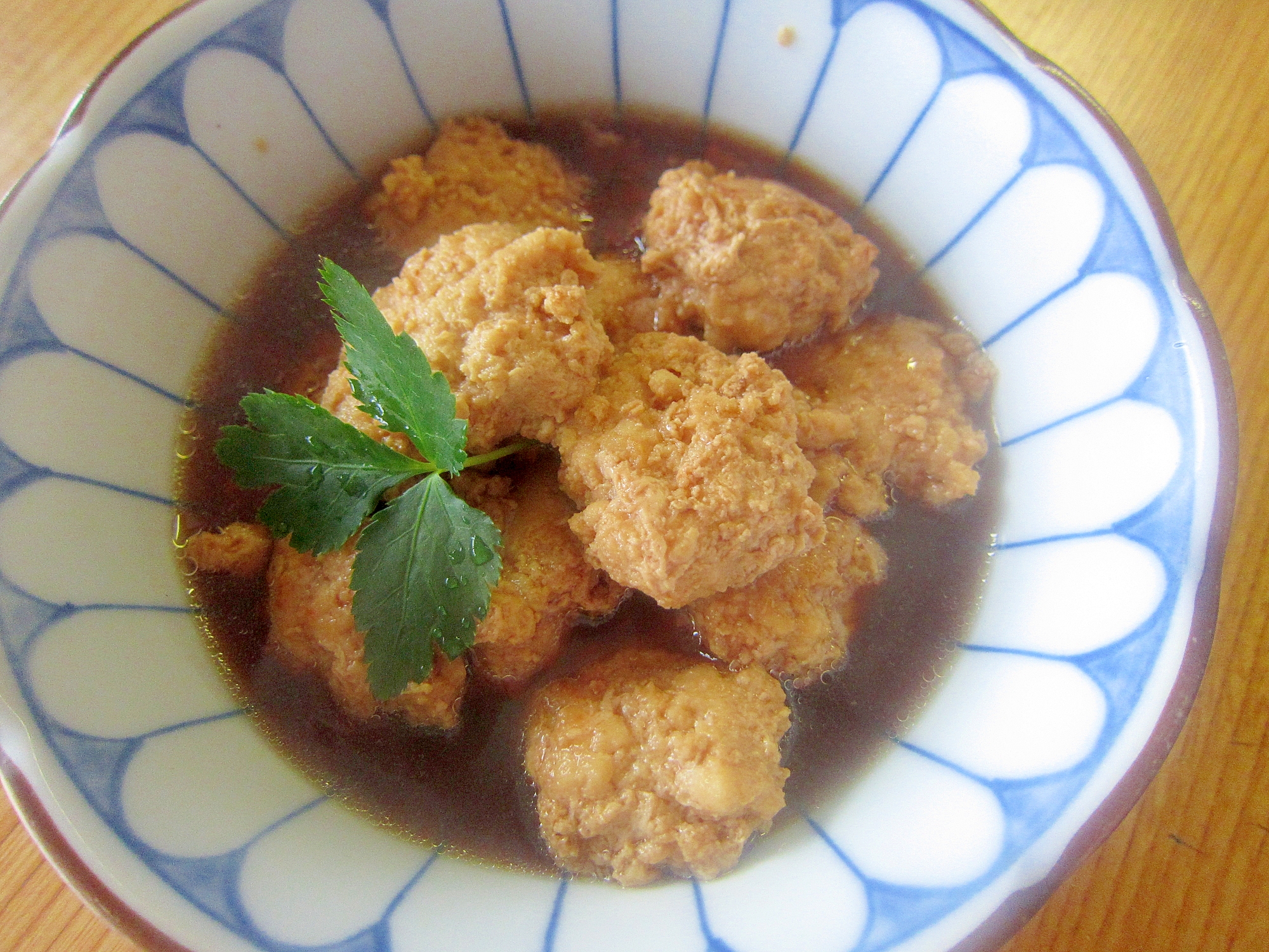 鶏ダンゴの味醂醤油煮