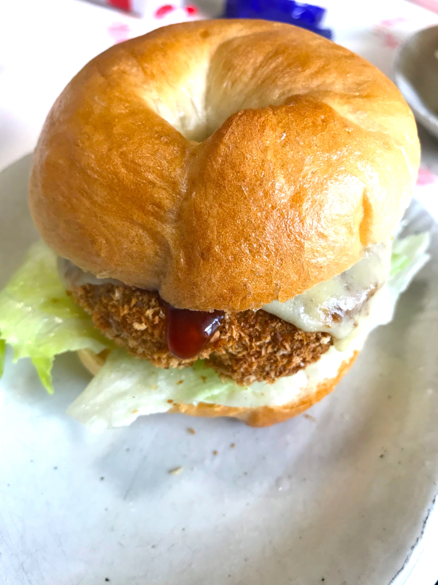 ベーグルのコロッケサンド レシピ 作り方 By ユナミ 楽天レシピ