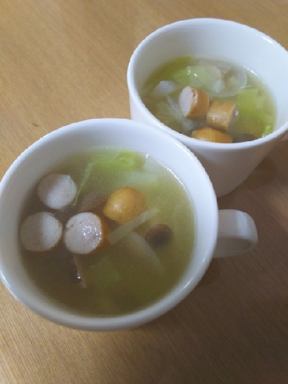 おいしかったです♪
キャベツと玉ねぎで甘みがでますね。