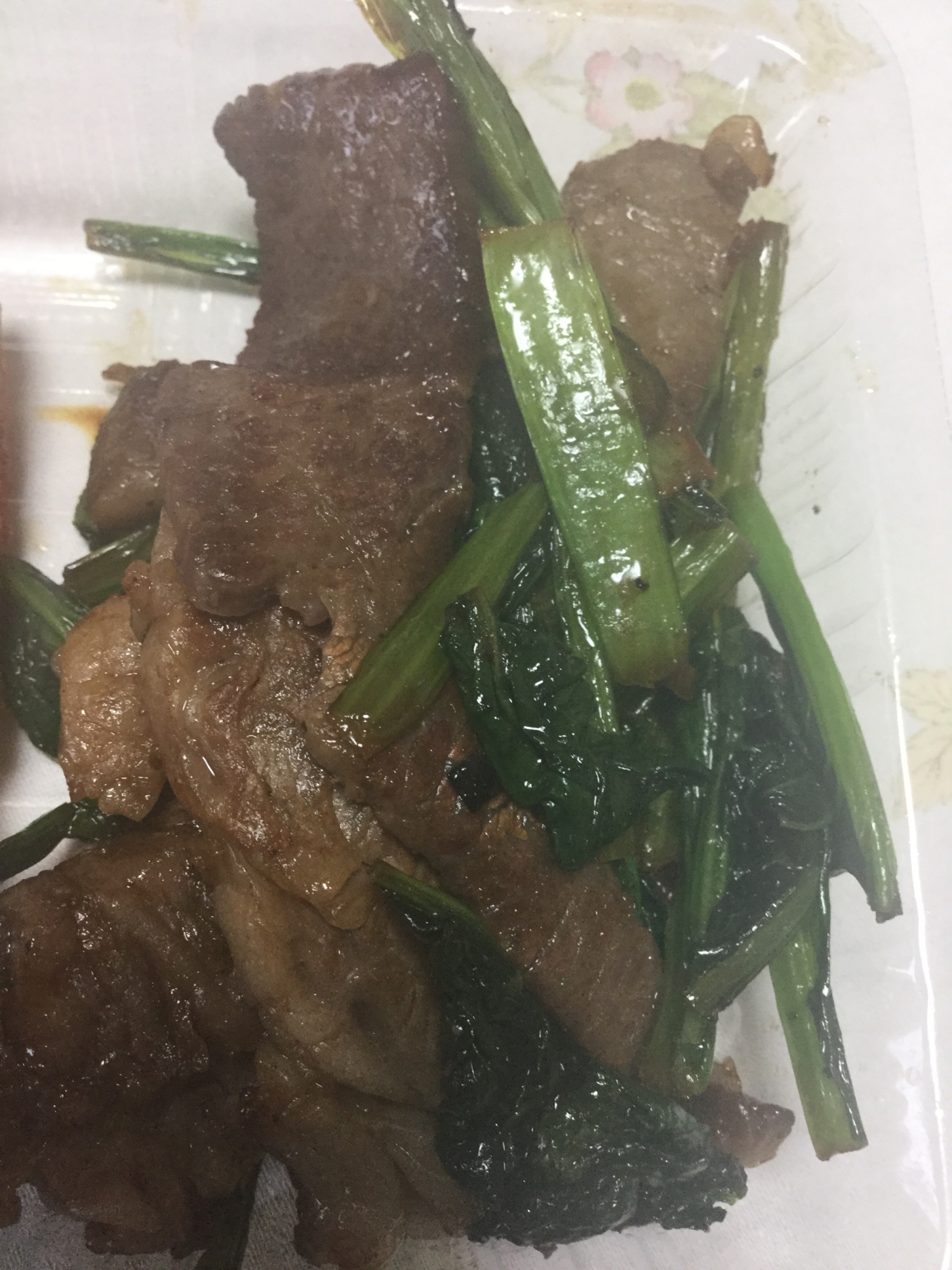 小松菜と牛肉のナンプラー炒め