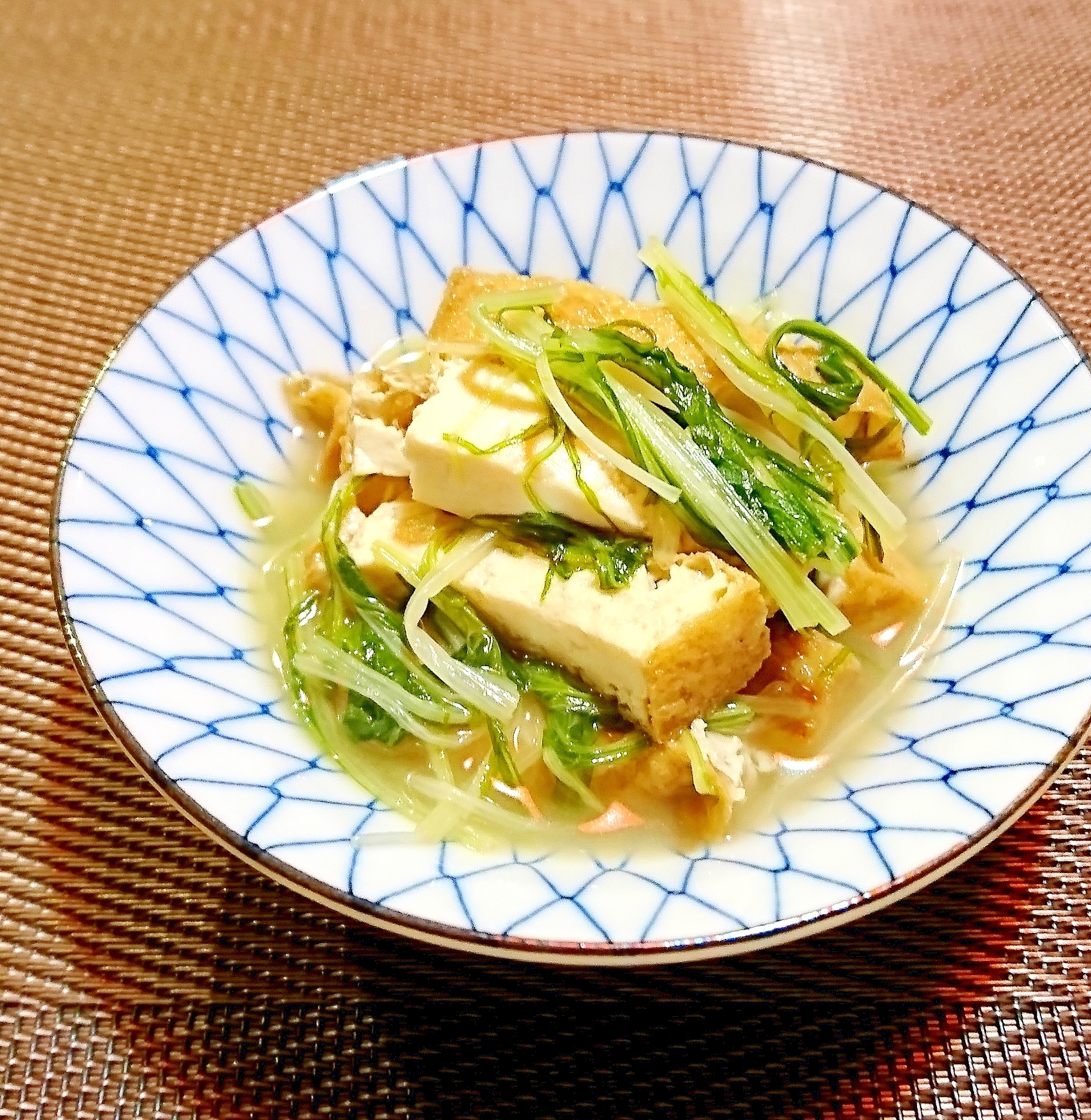 厚揚げと水菜のさっと煮