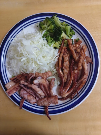 いかゲソのマヨ七味炒め