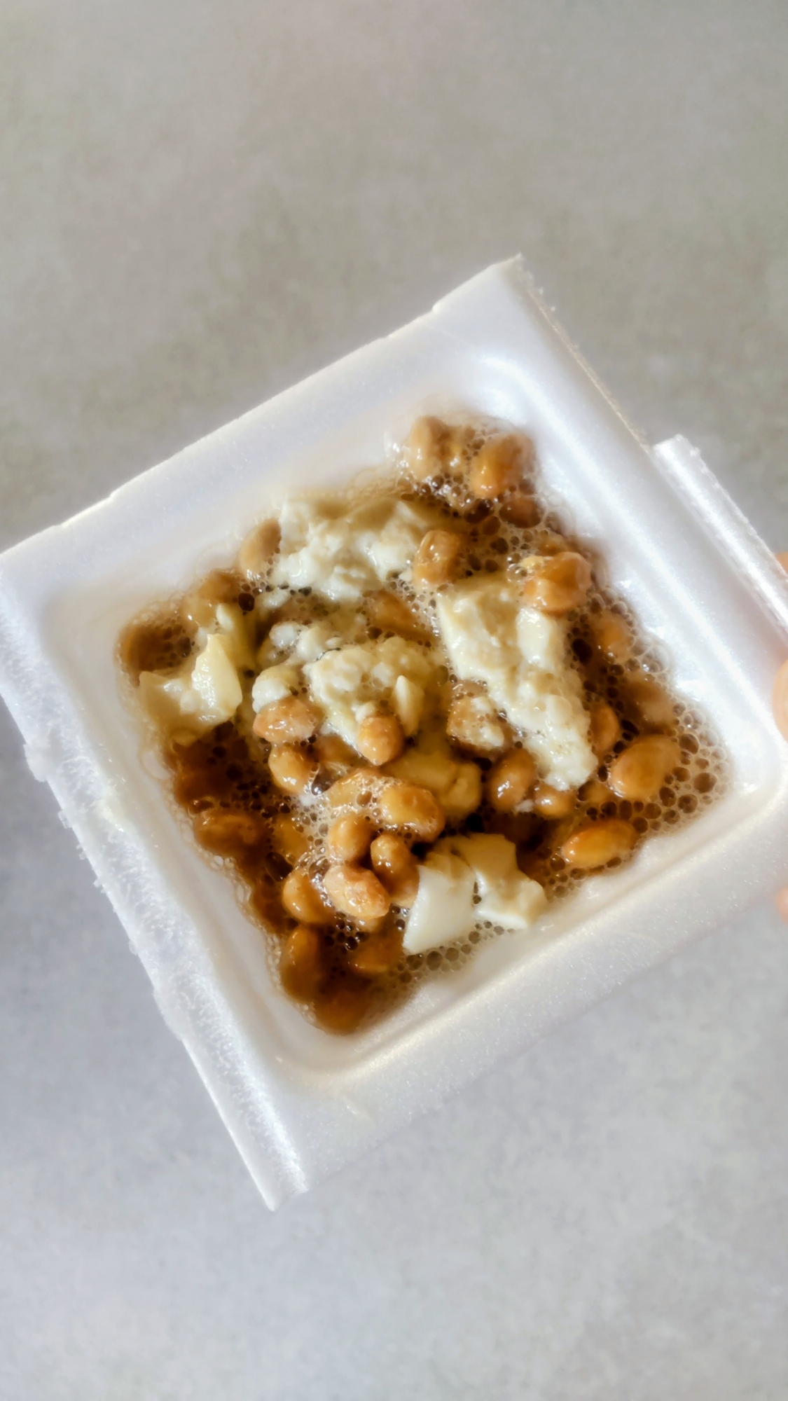 納豆豆腐のわさび醤油
