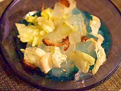 ヘルシ～☆塩麹キノコとレタスで寒天サラダ