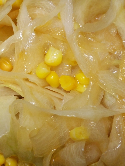 大根と水菜とコーンのサラダ