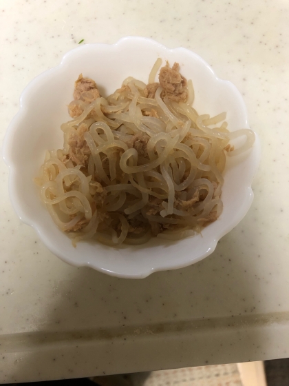 ツナとしらたきパスタ風