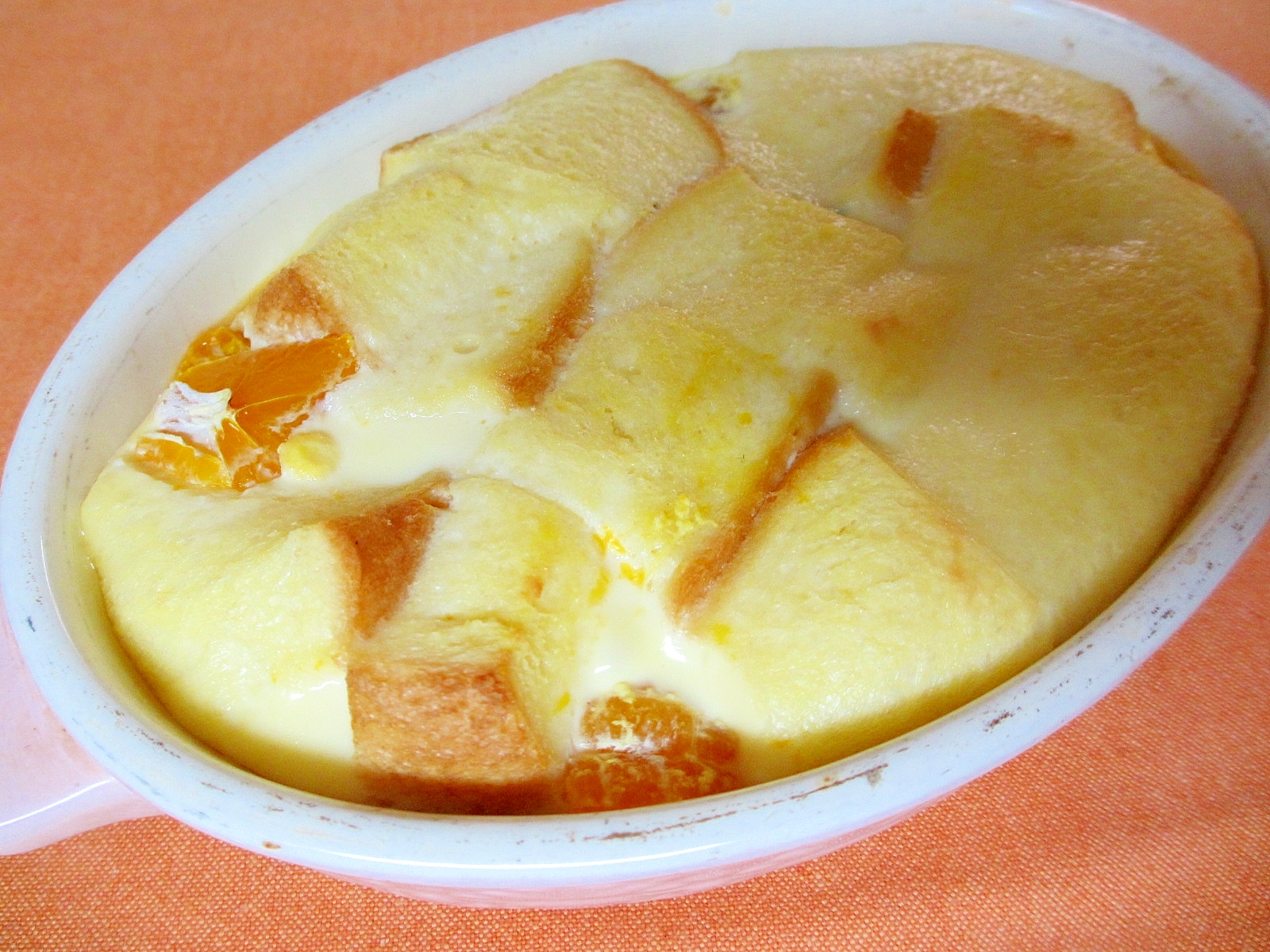 みかんとはちみつのパンプディング レシピ 作り方 By Mococo05 楽天レシピ